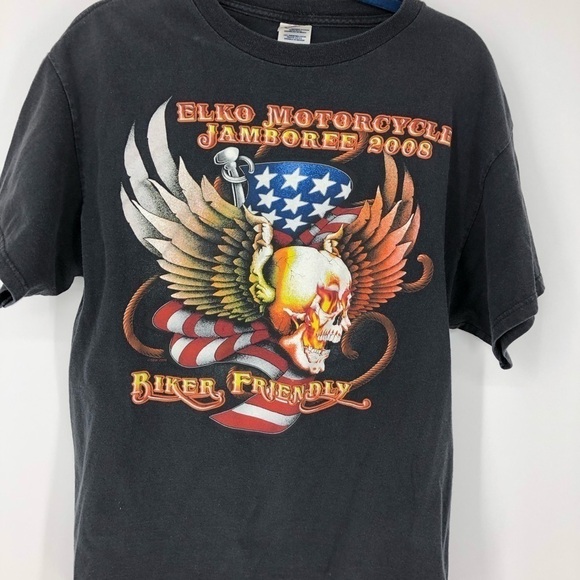 Vintage Motorcycle Jamboree Elko Nevada T Shirt - Picture 2 of 4